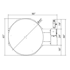Heavy Duty Commercial Pallet Carousel Shrink Wrapping Skid Turntable Machine (SAK62410)