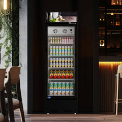 Heavy Duty Commercial Single Glass Door Refrigerator With LED Lights, 23" (SAK43533)