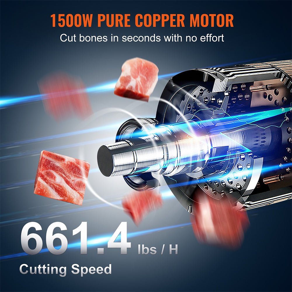 Heavy Duty Electric Stainless Steel Countertop Bone Cutting Machine, 1500W (92413758)