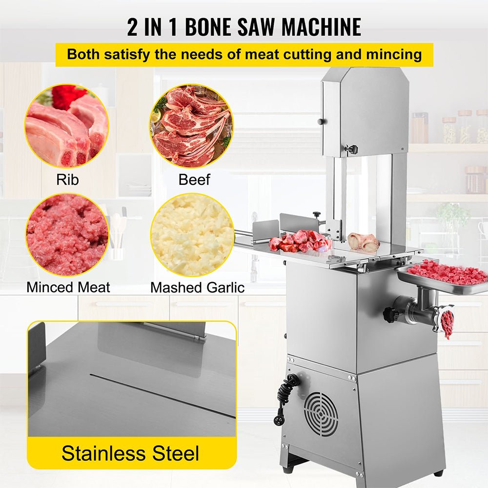 Heavy Duty Industrial Electric Meat Bandsaw Bone Cutting Machine, 550W (SAK47410)