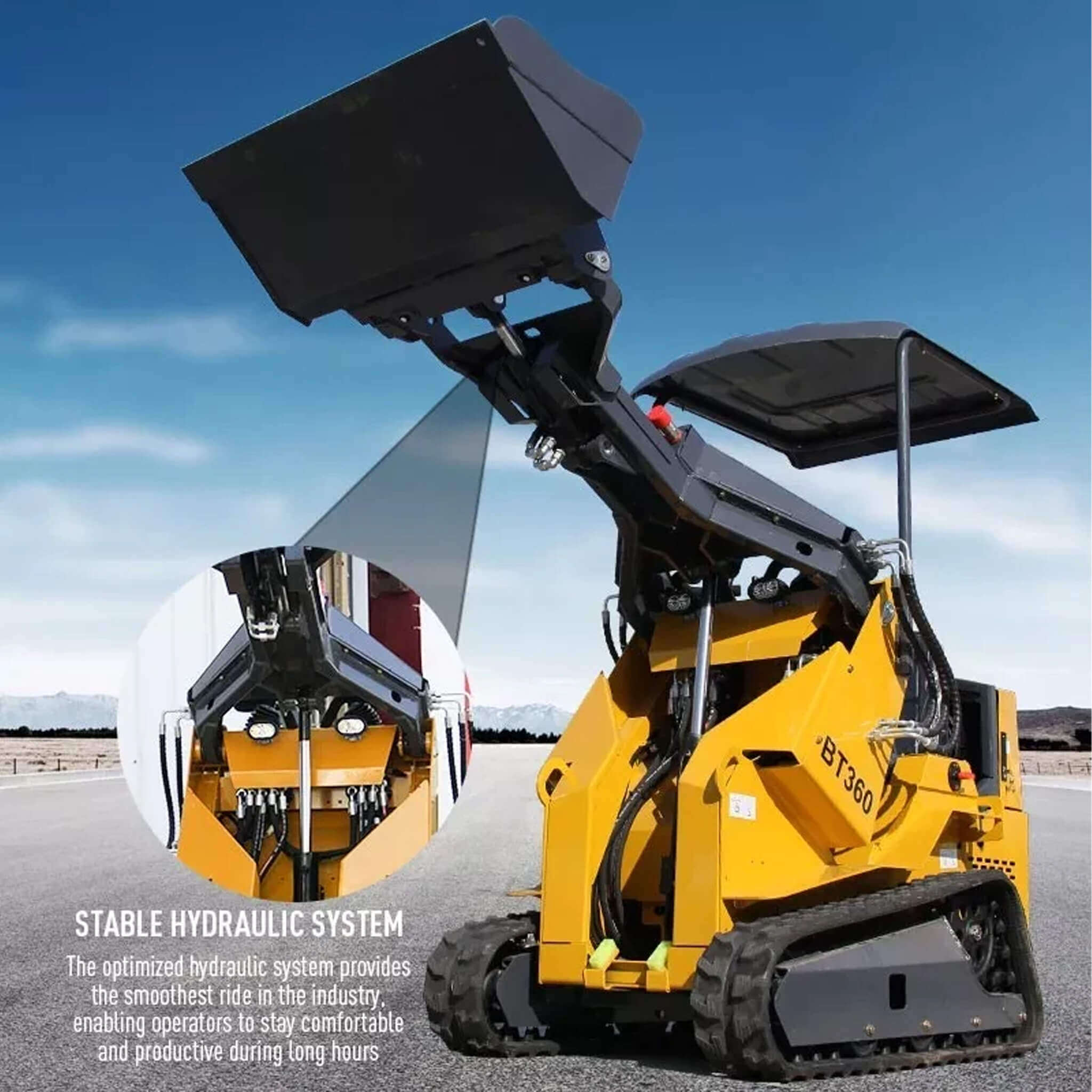 Heavy Duty 13.5HP Mini Skid Steer Tracked Loader Crawler With Bucket (SAK39817)