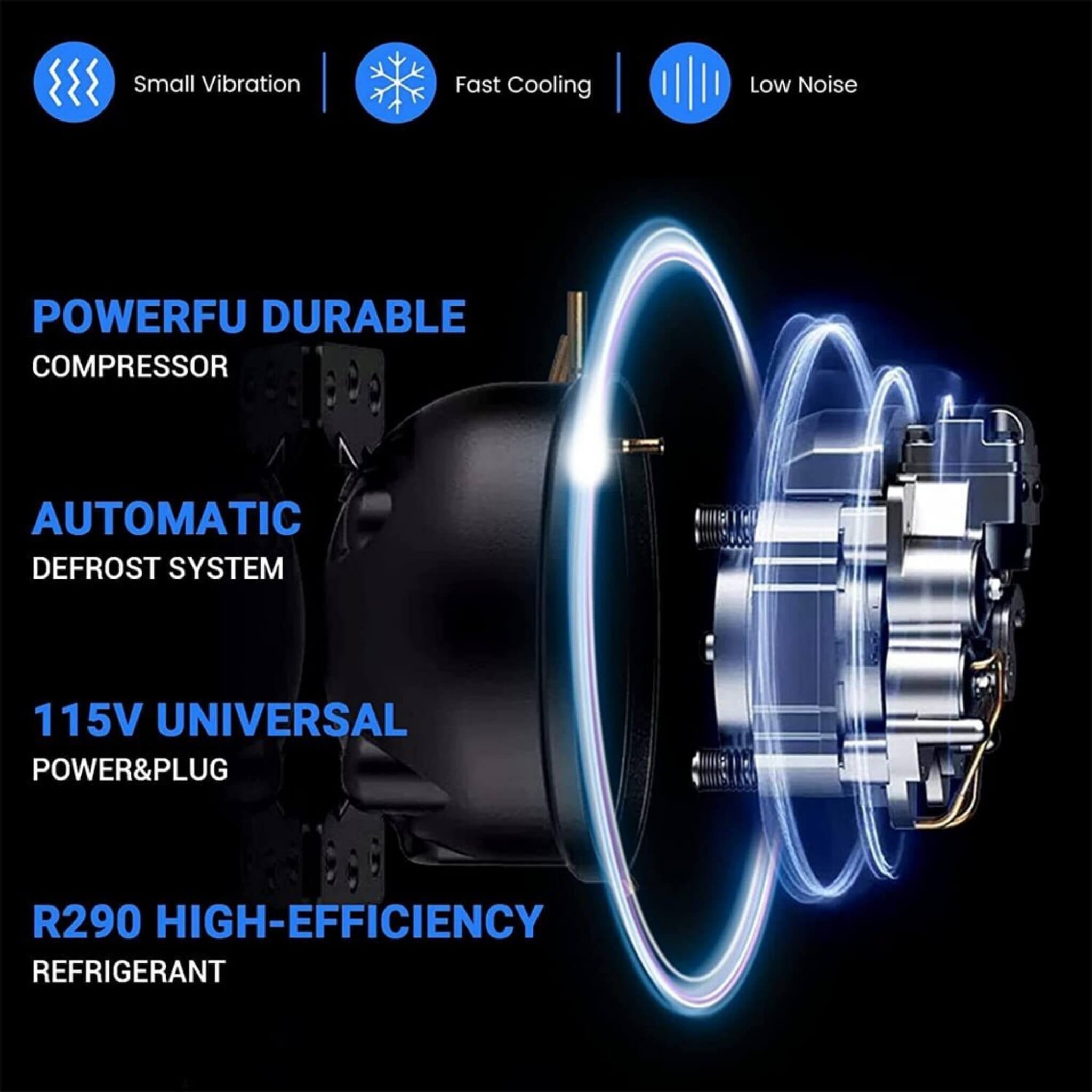 Large 49 Cu.Ft. Two Door Stainless Steel Commercial Industrial Restaurant Freezer, 54" (SAK57246)