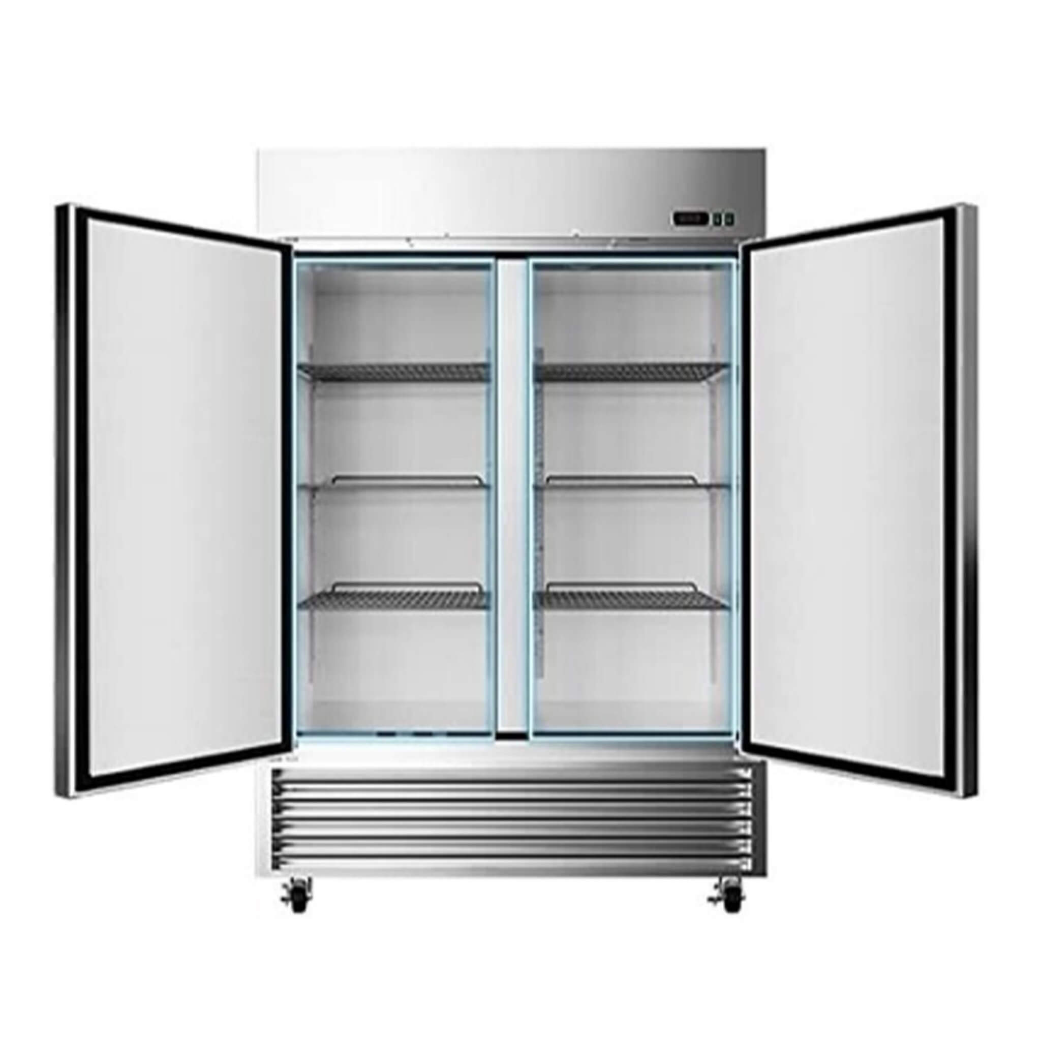 Large 49 Cu.Ft. Two Door Stainless Steel Commercial Industrial Restaurant Freezer, 54" (SAK57246)