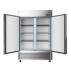 Large 49 Cu.Ft. Two Door Stainless Steel Commercial Industrial Restaurant Freezer, 54" (SAK57246)