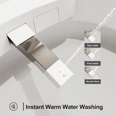HRW Luxury Automatic Tankless Smart Toilet With Built-In Bidet And Heated Seat (95742613)