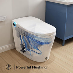 HRW Luxury Automatic Tankless Smart Toilet With Built-In Bidet And Heated Seat (95742613)