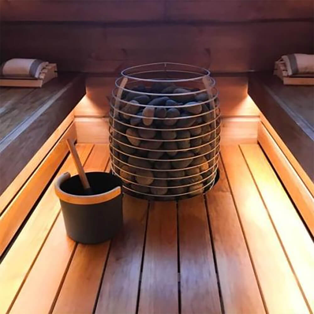 Huum Hive Premium Floor-Mounted Sauna Heater With UKU Control, Extension Box & Sauna Stones (SAK61250)