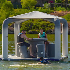 Inflatable Floating Water Dock Platform Island With Roof & Air Pump (SAK17584)