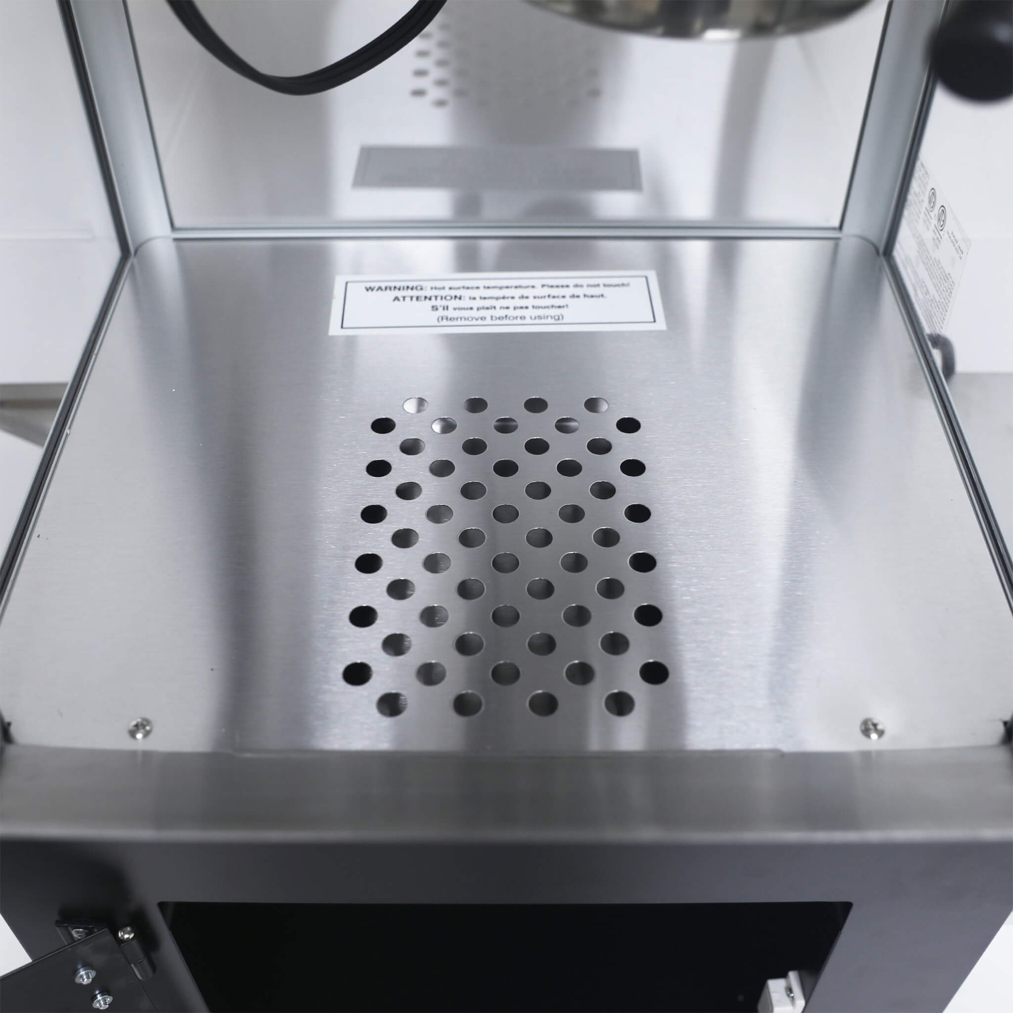 Kaitu 8oz Stainless Steel Popcorn Machine With Cart, Heated Warming Deck And Old Maids Drawer, Black (SAK67426)