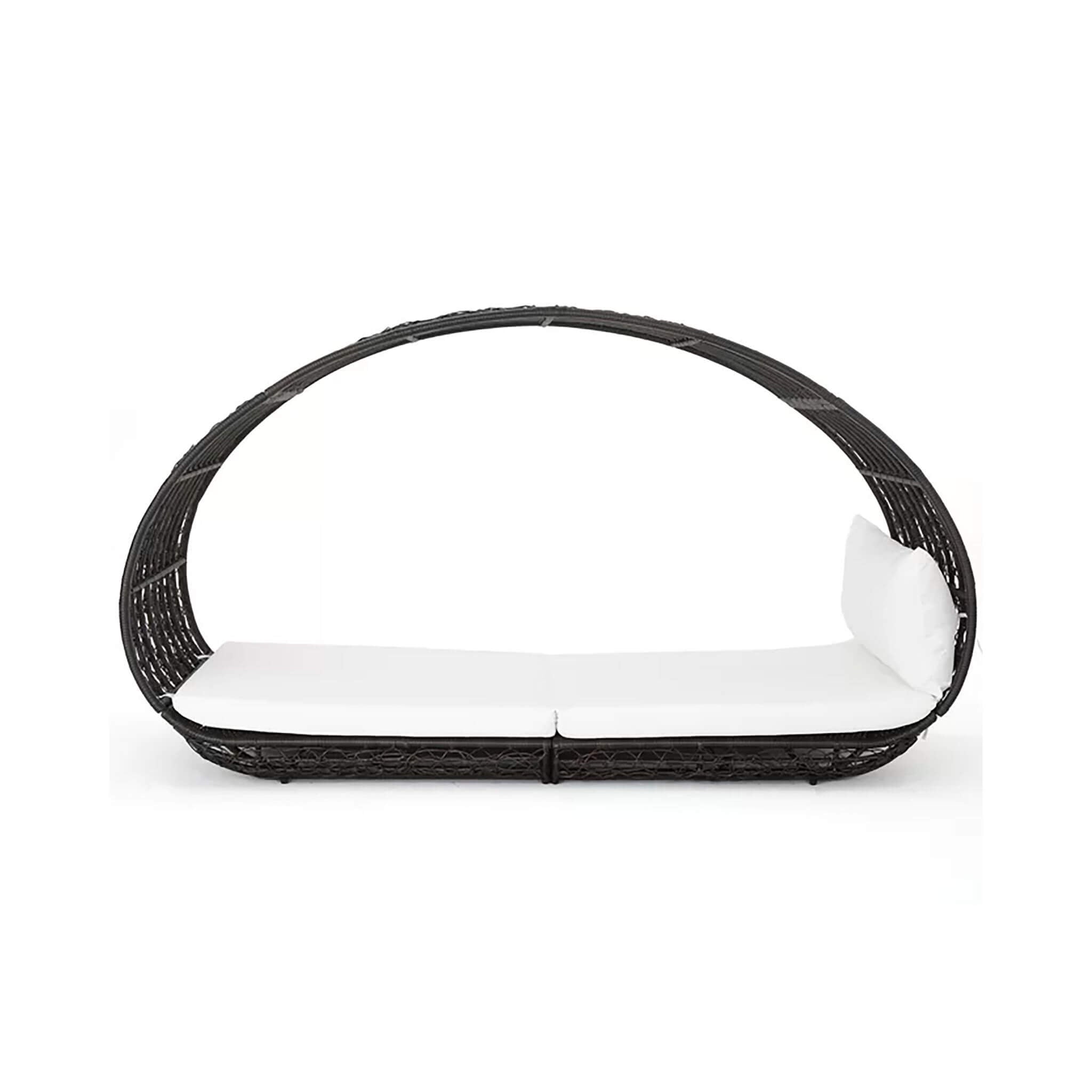 Large 2-Person Abigal Outdoor Wicker Daybed With Aluminum Frame And Cushions (SAK23942)