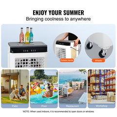 Large 2100 CFM Portable Evaporative Swamp Air Cooler With Humidifier, 7 Gal (SAK30412)