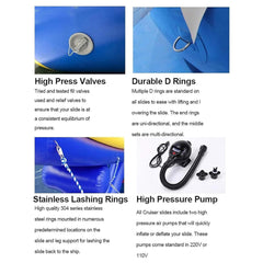 Large Inflatable Yacht Waterslide With Air Pump For Pools, Lakes And Rivers (SAK57374)