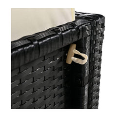 Large Outdoor Quadrilateral Spa Surround Rattan Sectional Sofa Set With Storage Compartments (SAK80217)