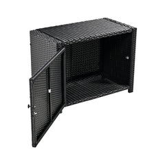 Large Outdoor Quadrilateral Spa Surround Rattan Sectional Sofa Set With Storage Compartments (SAK80217)