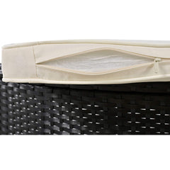 Large Outdoor Quadrilateral Spa Surround Rattan Sectional Sofa Set With Storage Compartments (SAK80217)