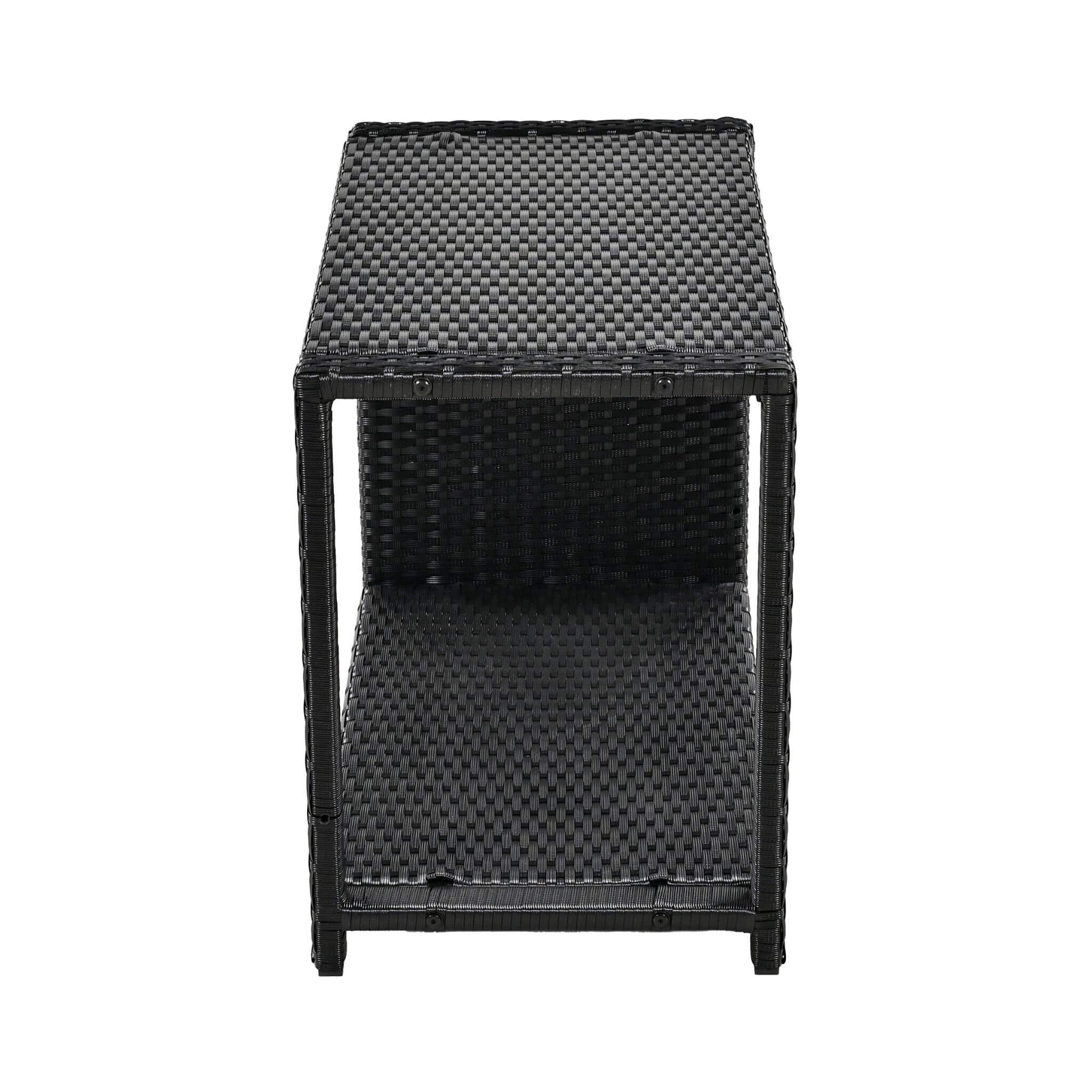 Large Outdoor Quadrilateral Spa Surround Rattan Sectional Sofa Set With Storage Compartments (SAK80217)