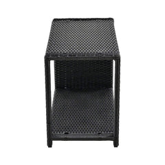 Large Outdoor Quadrilateral Spa Surround Rattan Sectional Sofa Set With Storage Compartments (SAK80217)