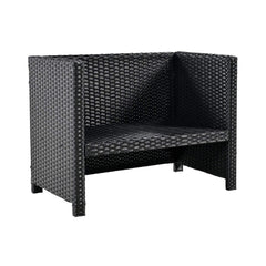 Large Outdoor Quadrilateral Spa Surround Rattan Sectional Sofa Set With Storage Compartments (SAK80217)