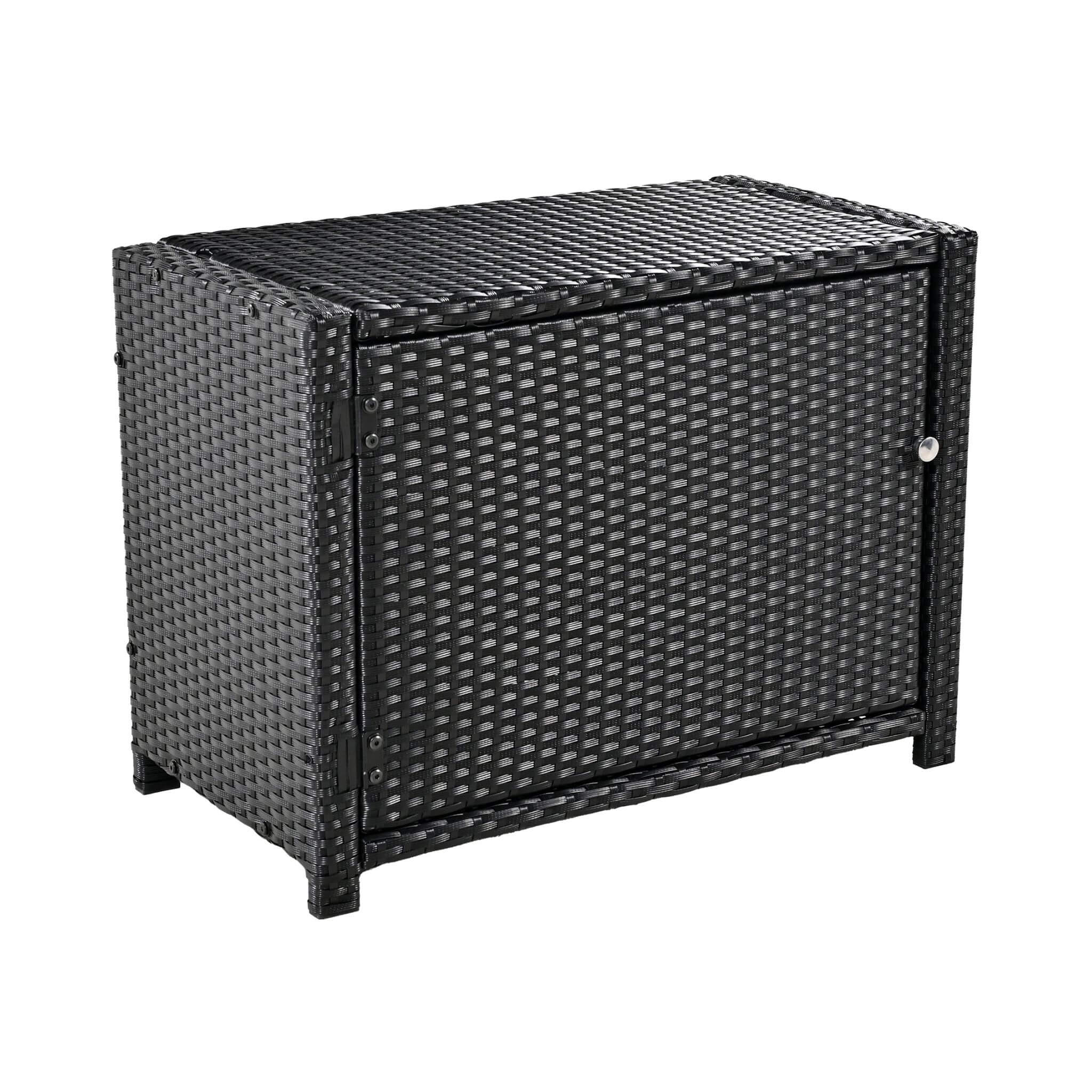 Large Outdoor Quadrilateral Spa Surround Rattan Sectional Sofa Set With Storage Compartments (SAK80217)