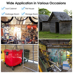 Premium Outdoor Steel Tool Storage Garden Backyard Shed, 8x6' (92674185)