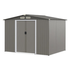 Premium Outdoor Steel Tool Storage Garden Backyard Shed, 8x6' (92674185)