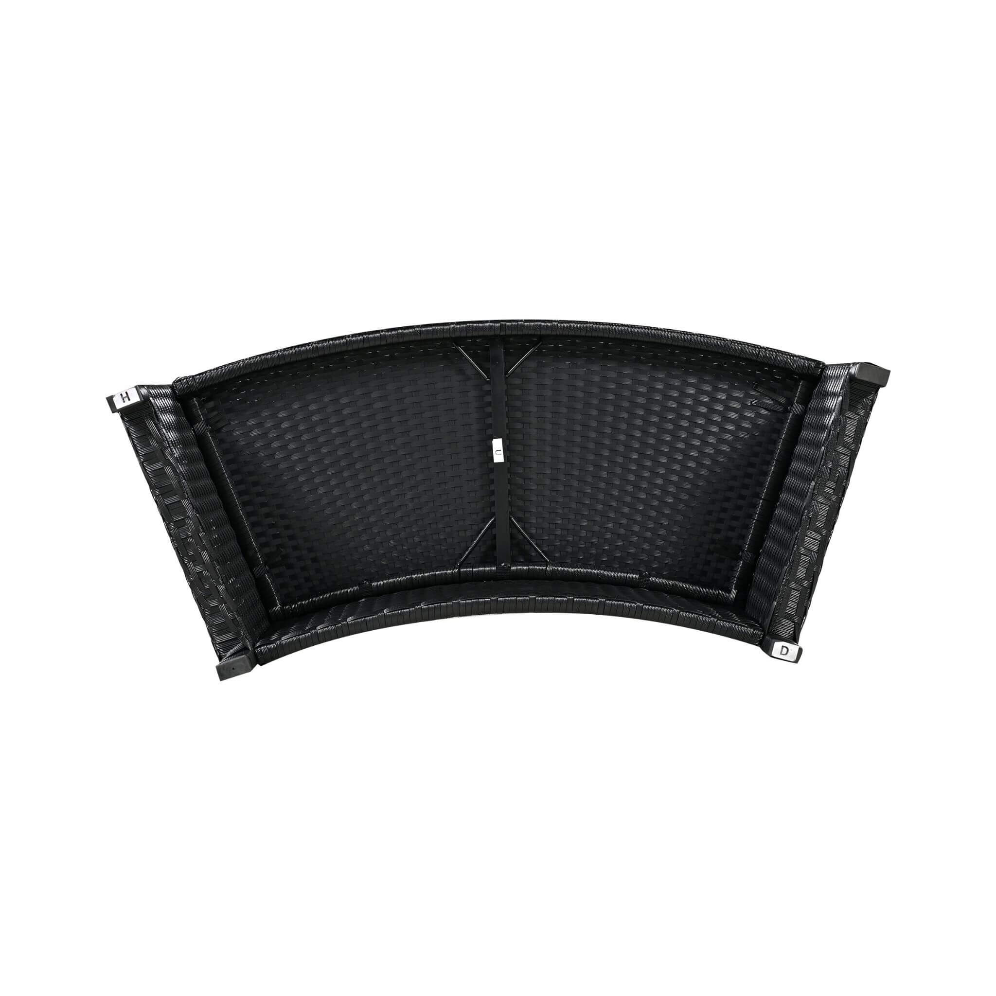 Large Premium Surround Spa Patio Rattan Sofa Set With Storage Compartments And Cushions (SAK75629)