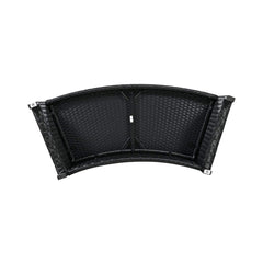 Large Premium Surround Spa Patio Rattan Sofa Set With Storage Compartments And Cushions (SAK75629)