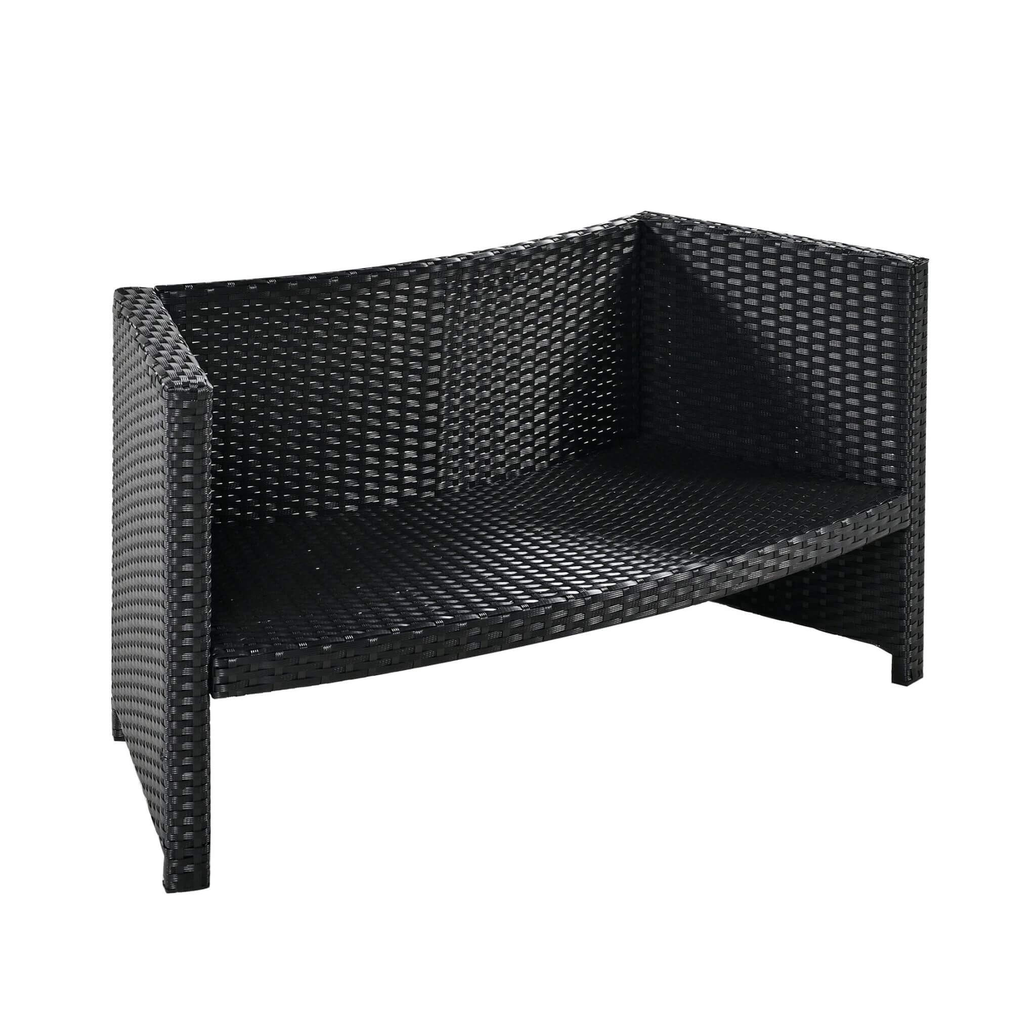 Large Premium Surround Spa Patio Rattan Sofa Set With Storage Compartments And Cushions (SAK75629)