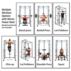Merax Multi-Functional Olympic Power Squat Rack Cage For Home & Gym (SAK98719)