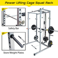 Merax Multi-Functional Olympic Power Squat Rack Cage For Home & Gym (SAK98719)