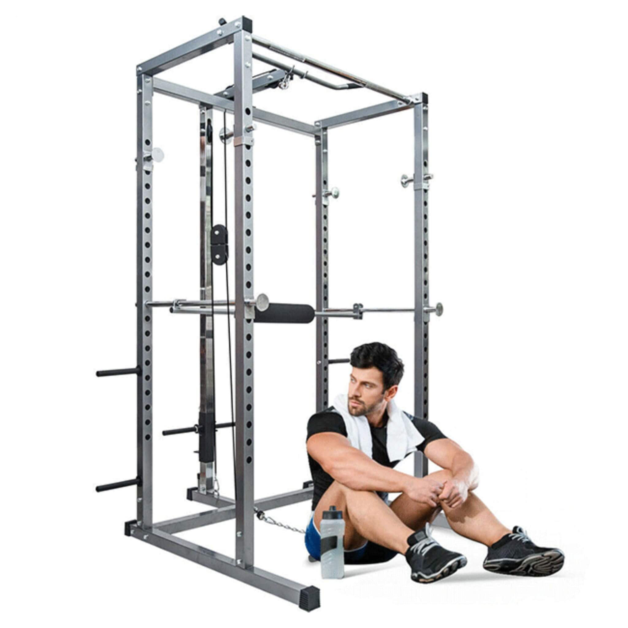 Merax Multi-Functional Olympic Power Squat Rack Cage For Home & Gym (SAK98719)