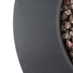 Modern 32" 40K BTU Round Iron Propane Fire Pit (SAK29102)