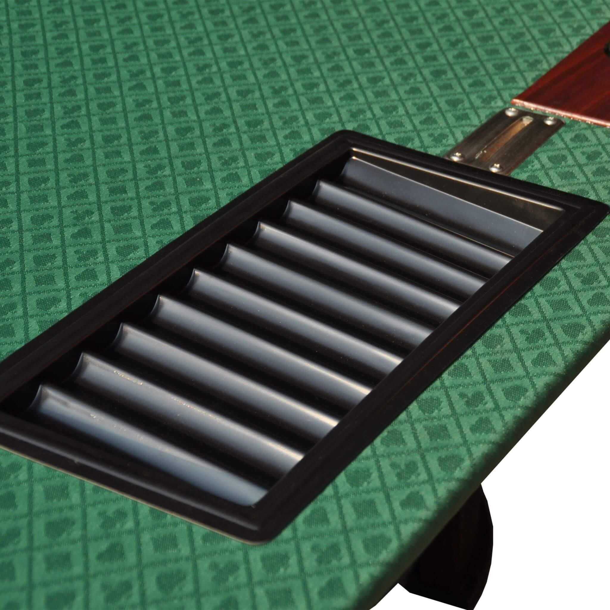 Modern 96" Wooden Poker Table With U Shape Legs, Drop Box And Chips Tray (SAK83109)