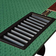 Modern 96" Wooden Poker Table With U Shape Legs, Drop Box And Chips Tray (SAK83109)
