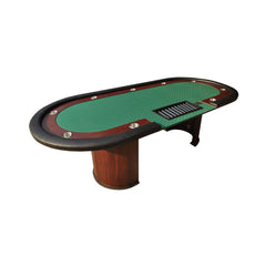Modern 96" Wooden Poker Table With U Shape Legs, Drop Box And Chips Tray (SAK83109)