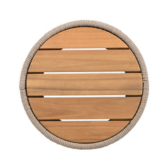 Modern Rustic Coffee Table & Side Table With Woven Rope Design (SAK56739)