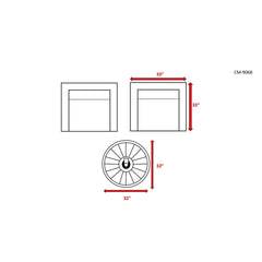 3-Piece Modular Rattan Patio Sofa Set With Weather-Resistant Cushions (SAK75321)