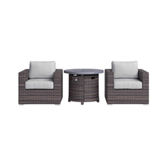3-Piece Modular Rattan Patio Sofa Set With Weather-Resistant Cushions (SAK75321)