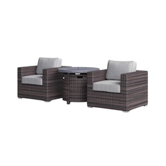 3-Piece Modular Rattan Patio Sofa Set With Weather-Resistant Cushions (SAK75321)