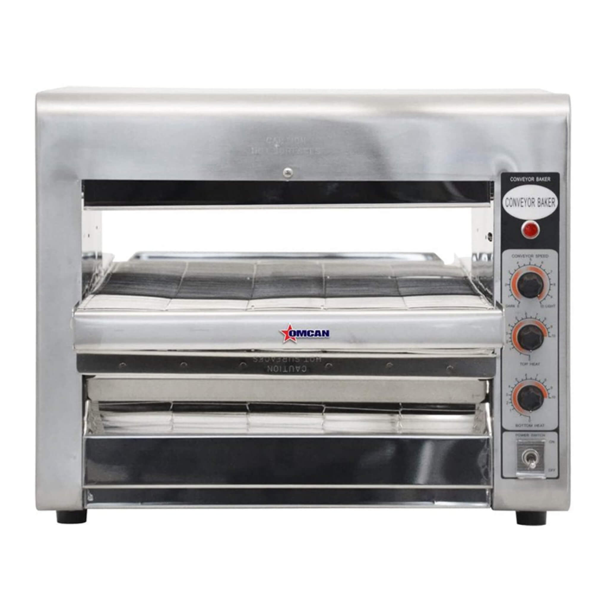 Omcan Premium Commercial Stainless Steel Conveyor Restaurant Countertop Pizza Baking Oven, 3600W (SAK48164)