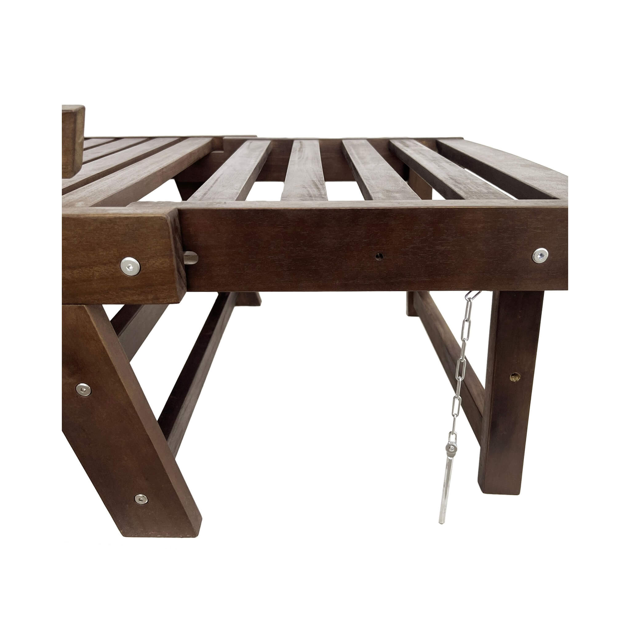 Outdoor Adjustable Wooden Patio Daybed Sofa With Cushions (SAK41345)