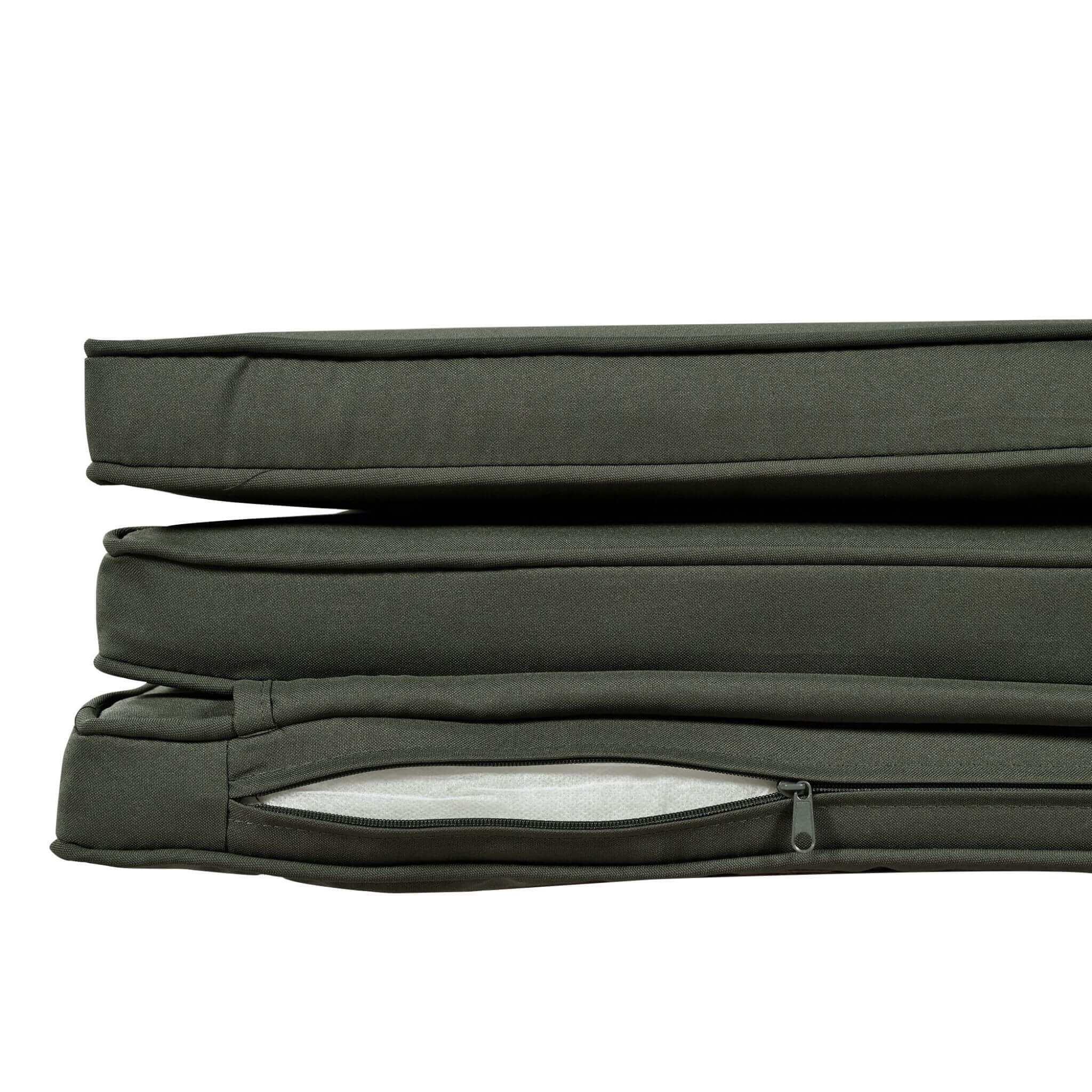 Outdoor Rattan Patio Daybed With Adjustable Backrest, Canopy Roof, Storage Box And Cup Holders (SAK54220)