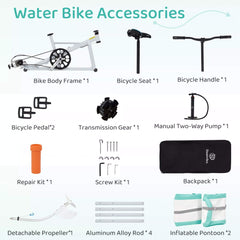 Portable Inflatable Water Marine Pedal Water Bike Kit With Accessories (SAK61284)
