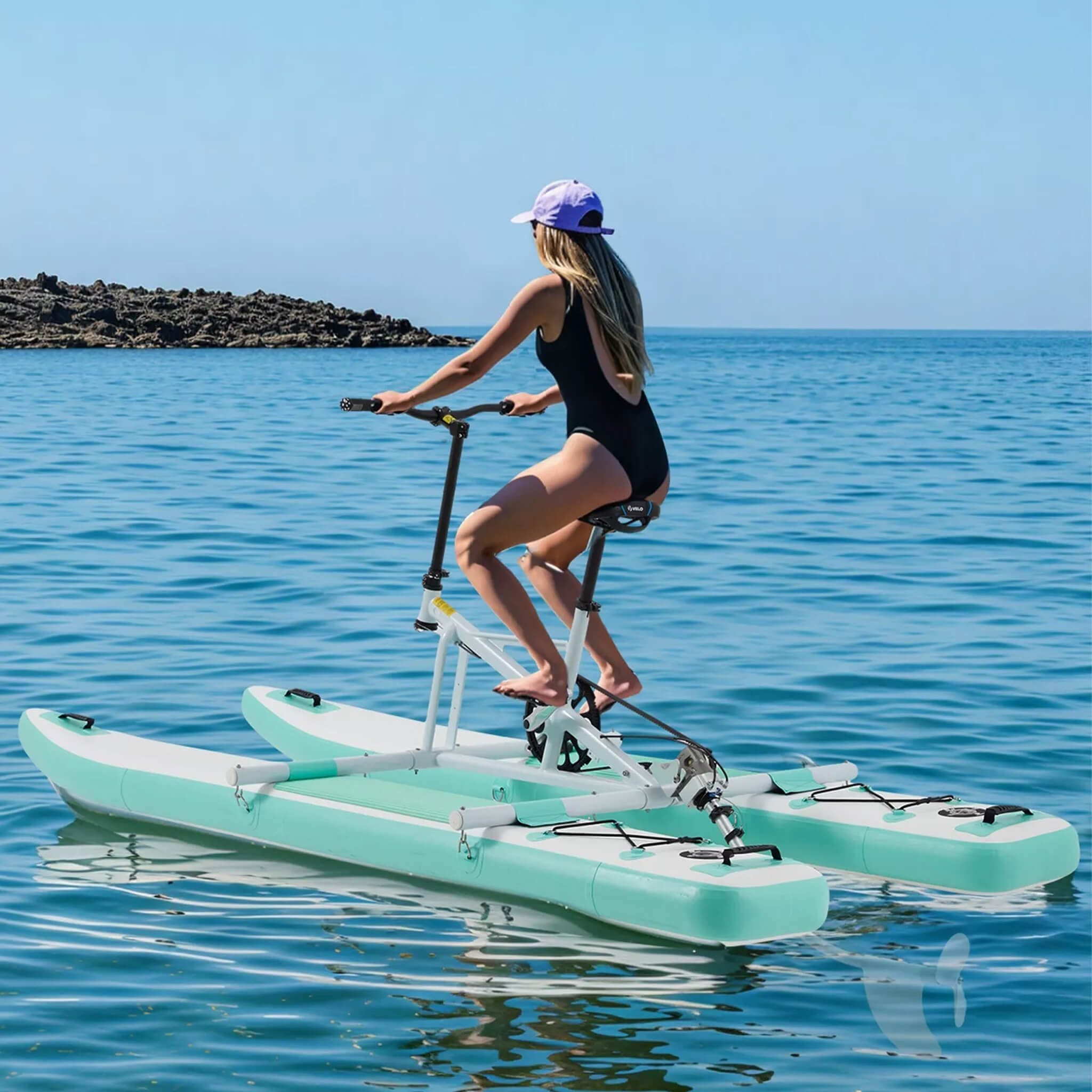 Portable Inflatable Water Marine Pedal Water Bike Kit With Accessories (SAK61284)