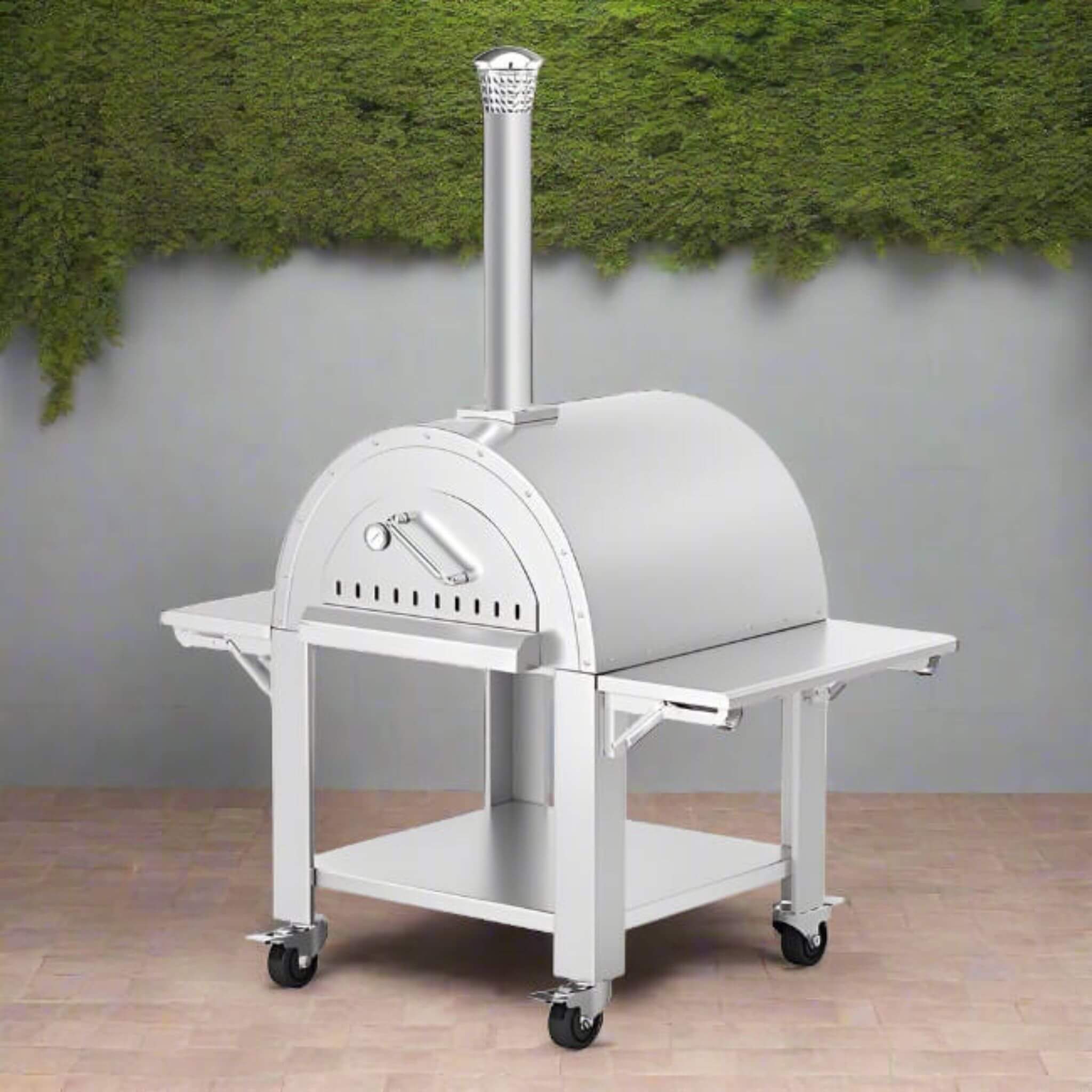 Portable Outdoor Stainless Steel Wood Fired Pizza Oven, 46'' (SAK46584)
