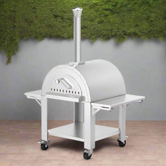 Portable Outdoor Stainless Steel Wood Fired Pizza Oven, 46'' (SAK46584)