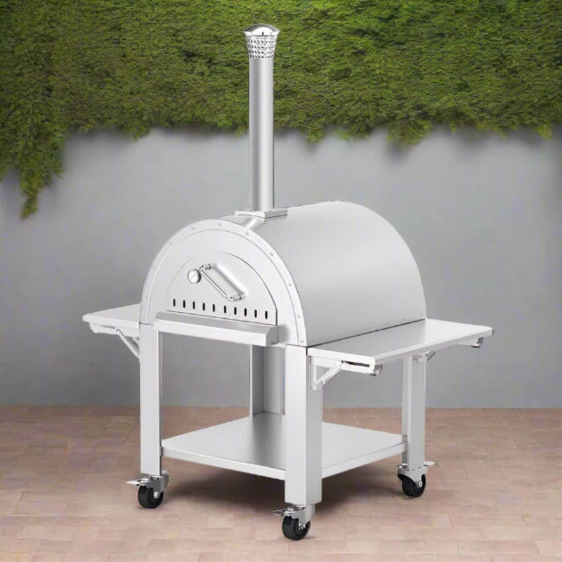 Portable Outdoor Stainless Steel Wood Fired Pizza Oven, 46'' (SAK46584)