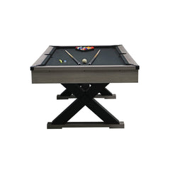 Premium 7FT Wood Billiards Pool Snooker Table Game Set With X-Shaped Legs (SAK32091)