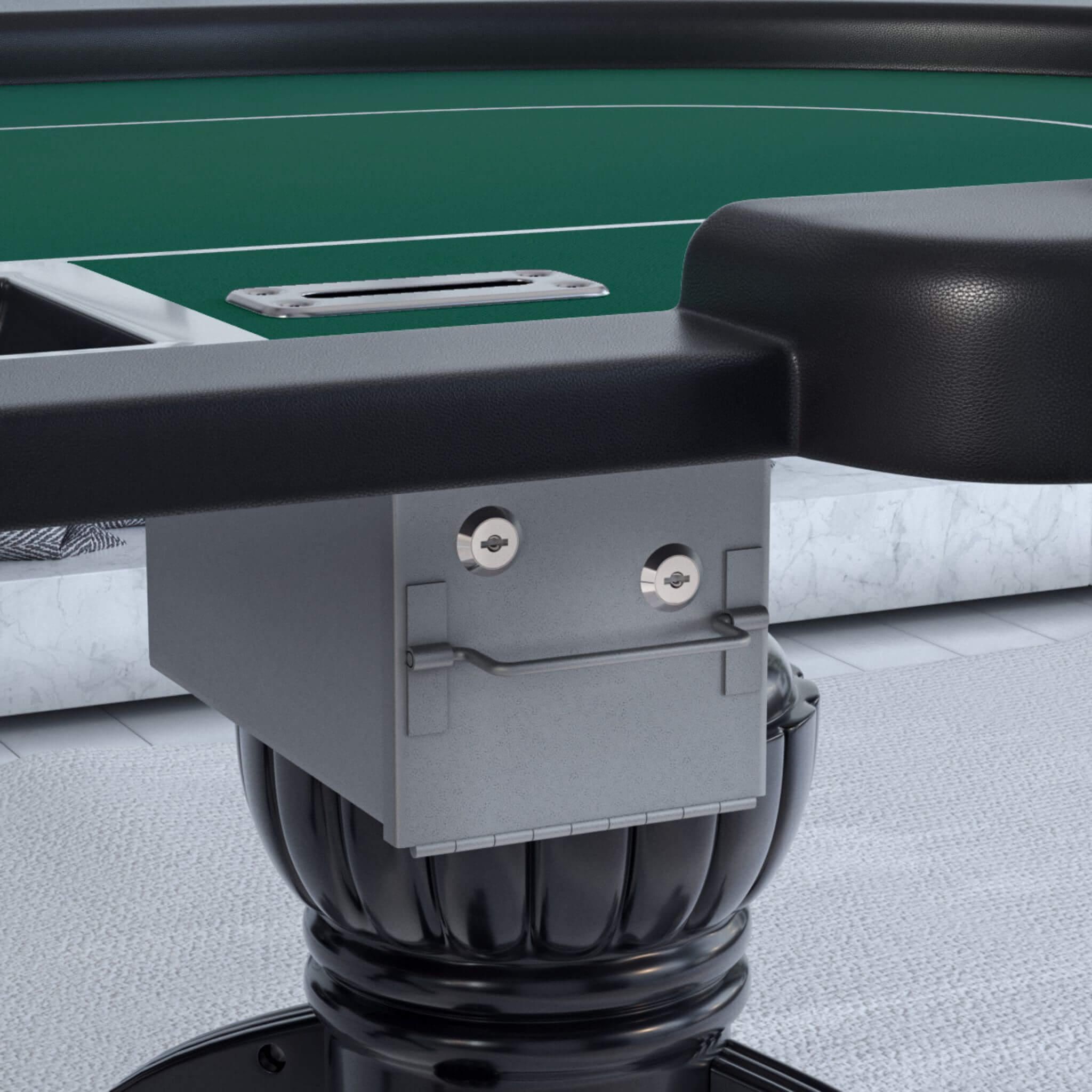 Premium 96" Aura Oval Poker Table With Cup Holders, Chips Tray And Drop Box (SAK31045)