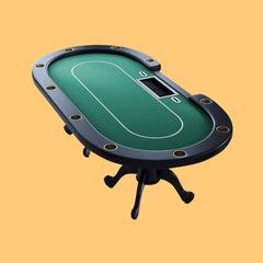 Premium 96" Aura Oval Poker Table With Cup Holders, Chips Tray And Drop Box (SAK31045)